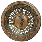 طبق نحاسي مصري يدوي بنقش نفرتيتي